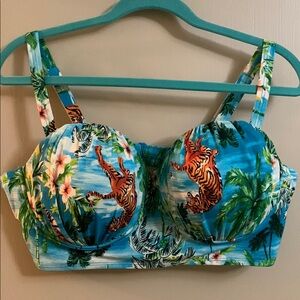 Torrid brand Tropical Tiger Print Bikini Top and Bottom